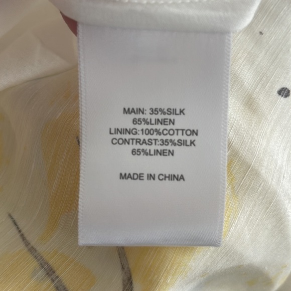 Aje Mimosa Floral Print Linen Blend Satin Dress Australian Size 10/ US 6-8 - Picture 11 of 11